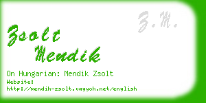 zsolt mendik business card